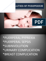 Abnormalities of Puerperium