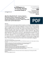 Factors Affecting Willingness To Receive COVID-19 Vaccine Among Adults: A Cross-Sectional Study in Bangladesh