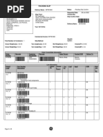 Ge Healthcare Packing Slip: CNT Box UOM Back Orde R