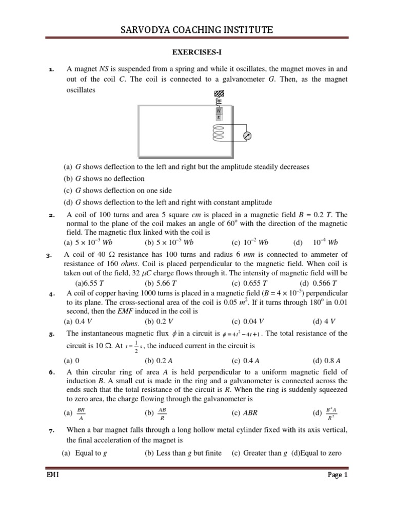 EXERCISES१ Induction Inductor