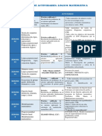 Cronograma actividades lógica matemática