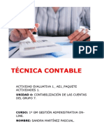 Técnica Contable: Actividad Evaluativa 1 - Ae1 - Paquete Actividades 1. Del Grupo 7