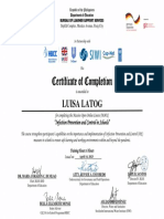 Infecction Prevention An Control Certificate