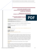 A Educação Geográfica Numa Perspectiva de Interdisciplinaridade - Literatura e Geografia