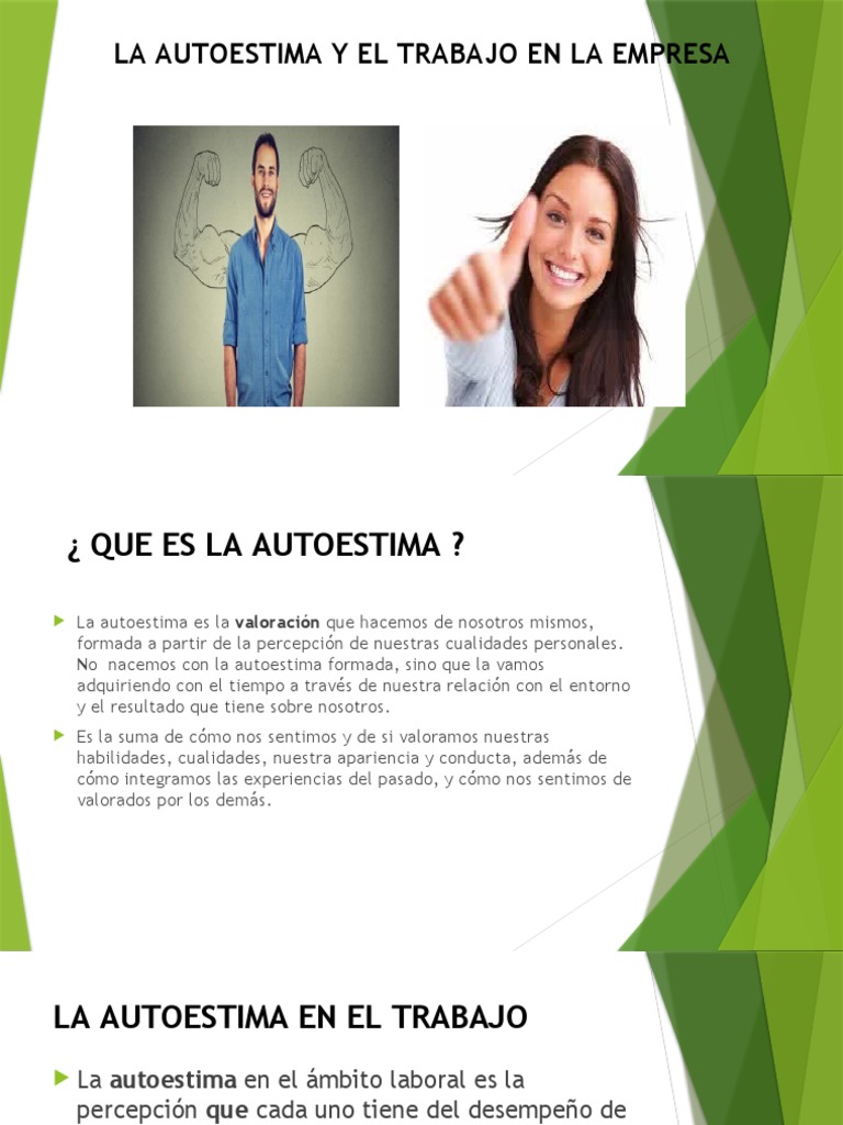 La Autoestima Y El Trabajo en La Empresa | PDF