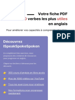 Votre Fiche PDF Les Verbes Les Plus en Anglais: 200 Utiles