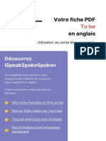 Votre Fiche PDF en Anglais: To Be