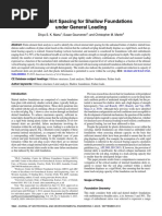 Critical Skirt Spacing For Shallow Foundations Under General Loading