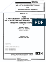 Fem/I A Finite Element Computer Program For The Nonlinear Static Analysis of Reinforced Masonry Building Components