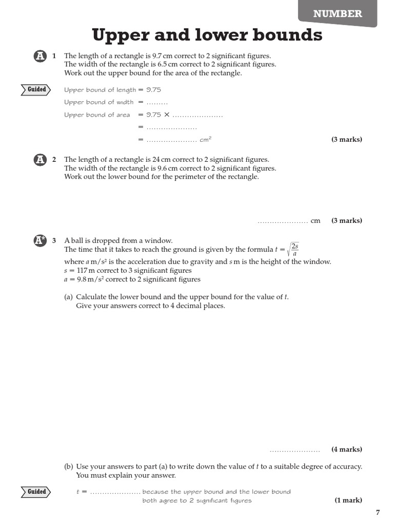 Rectangle Area and Time Bounds Calculation | PDF | Significant Figures ...