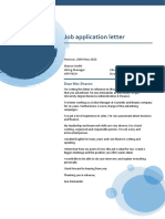 Job Application Letter