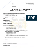 Extrait Du Registre Du Commerce Et Du Credit Mobilier