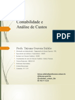 Contabilidade e Análise de Custos