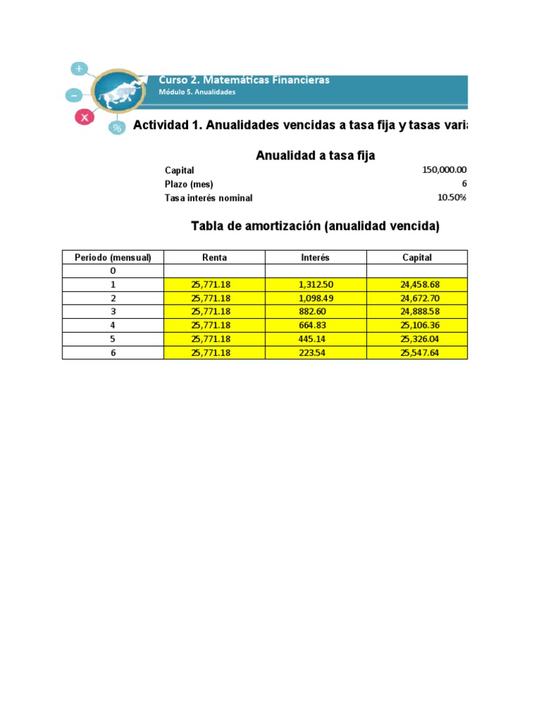 Anualidades a Tasa Fija y Variable | PDF | Dinero | Servicios financieros