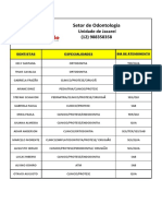 Listagem Odontológica Atualizada