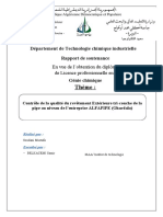 Thème:: Département de Technologie Chimique Industrielle Rapport de Soutenance