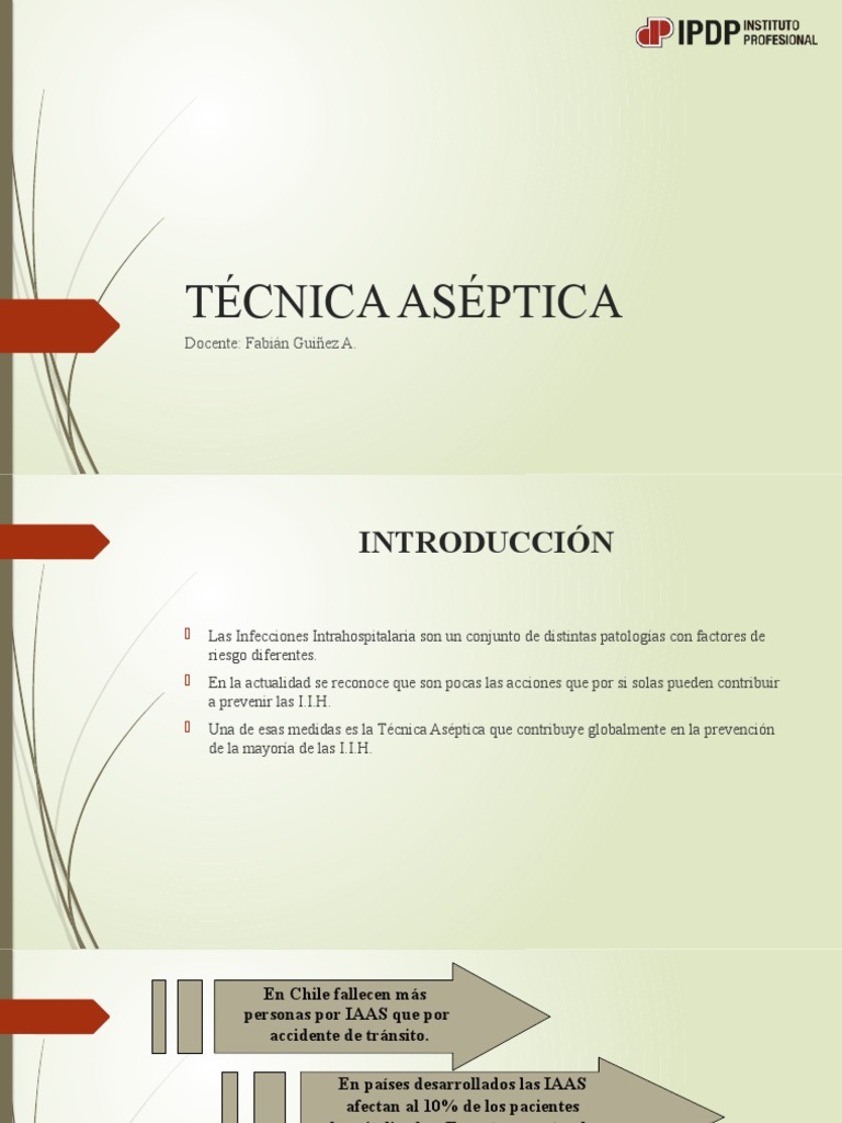 Clase 2 Técnica Aséptica PDF Lavado de manos Esterilización