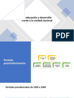 La Educación y Desarrollo Frente A La Unidad Nacional