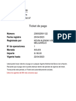 Ticket de Pago: Fecha Hora 20/04/2023 08:52:37