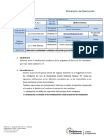 Datos Generales Fecha de Informe No. de Informe Funcionario Responsable de Informe Nombre Contacto Cargo Extensión Telefónica Correo Electrónico