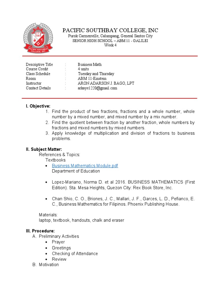 Business Math for ABM Students | PDF | Mathematics | Arithmetic
