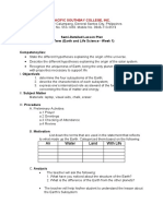 Semi-Detailed Lesson Plan 2 Term (Earth and Life Science - Week 1) Competency/ies