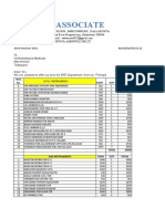 A.S Associate: Item No. Each QTY Total 1