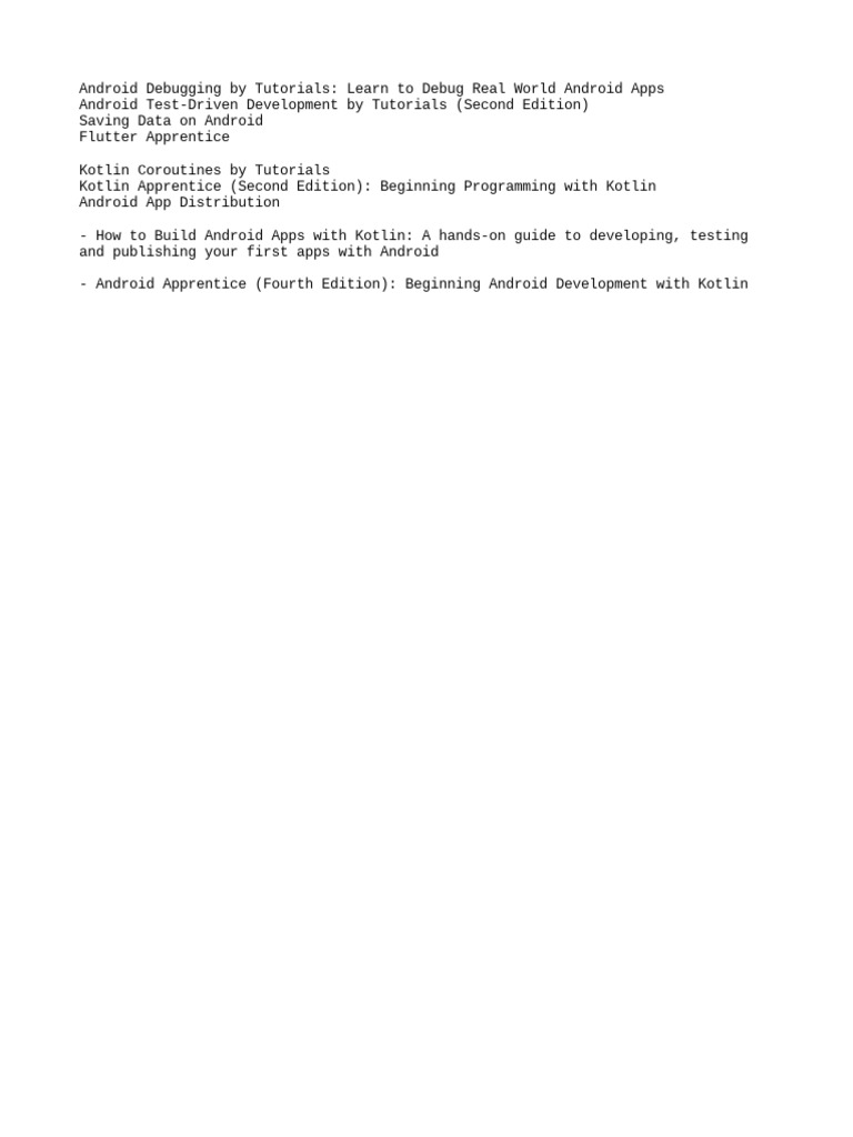 Android Development with Kotlin Guide | PDF