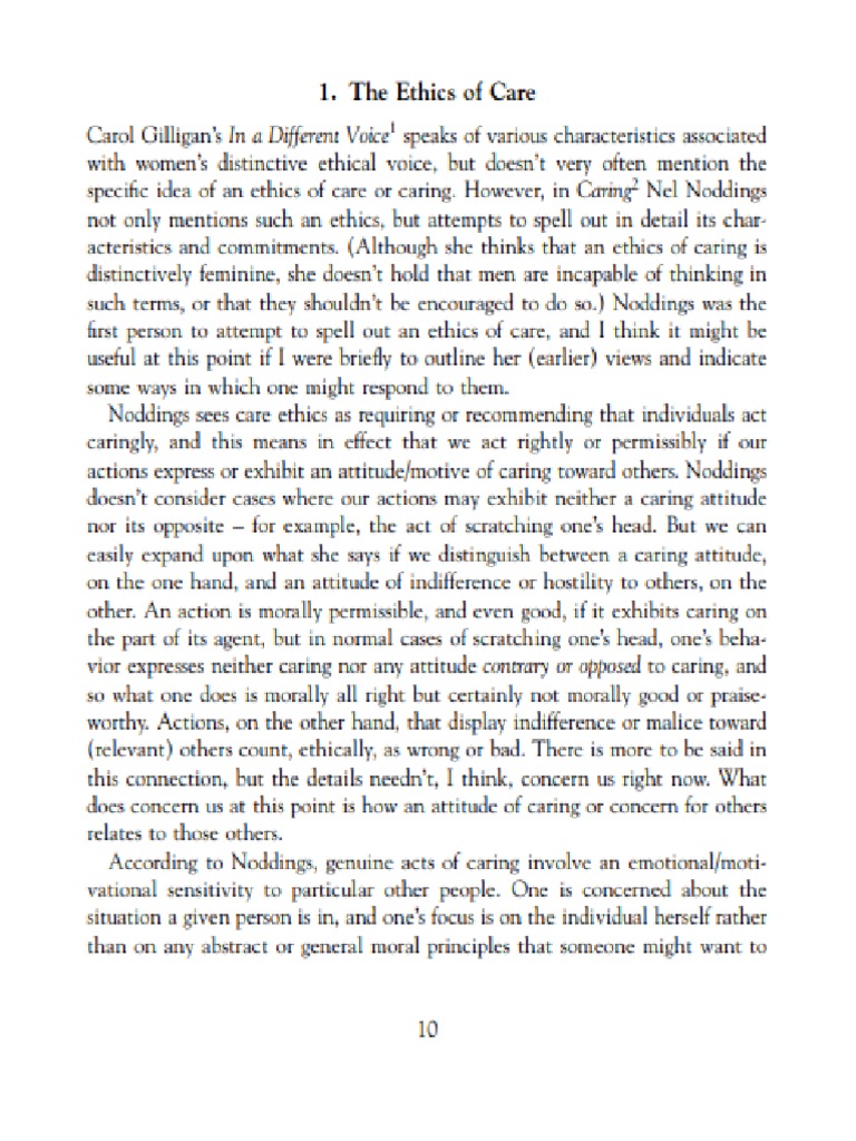 The Ethics of Care and Empathy | PDF