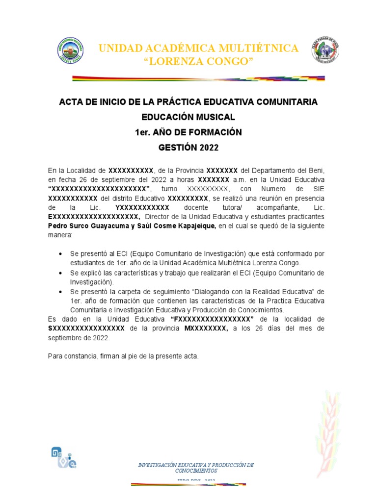 1 Acta de Inicio | PDF