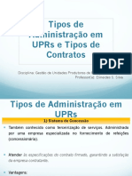 Tipos de Administração e Contratos em UPRs