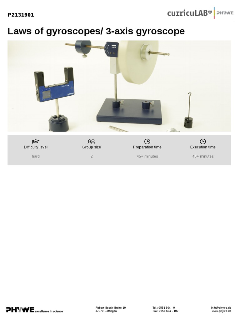 Investigating Gyroscope Inertia and Dynamics | PDF | Rotation Around A ...