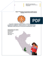 Plan de Comunicación para La Divulgación Científica Sobre El Virus de Htlv-1 en Población Indígena Quechua de Ayacucho Durante El 2022