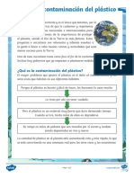 Comprensión lectora por niveles Fin a la contaminación del plástico