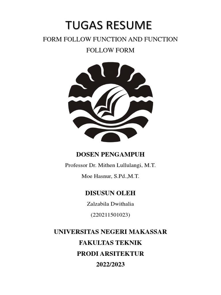 Resume Form Follow Function and Function Follow Form | PDF