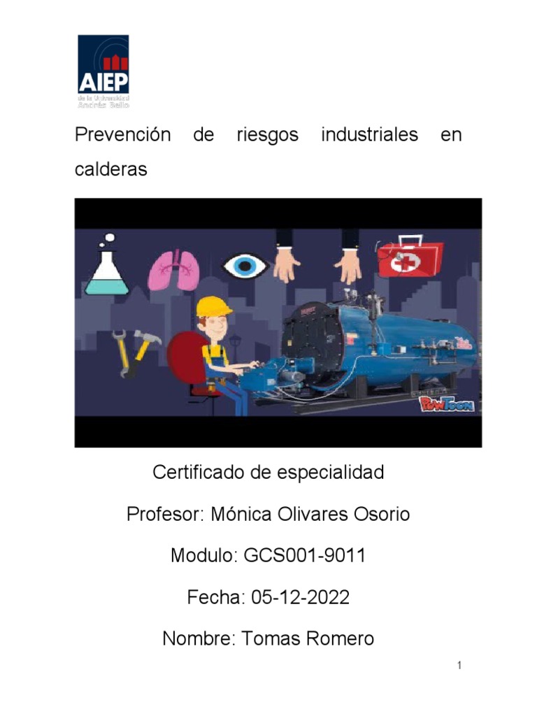 Prevención de Riesgos Industriales en Calderas | PDF | Máquina de vapor ...