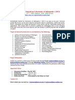 Call for paper-International Journal on Cybernetics & Informatics ( IJCI)