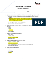 Treinamento Green Belt: Prova Preparatória