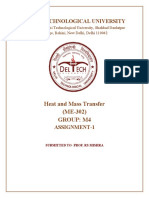 Delhi Technological University: Heat and Mass Transfer (ME-302) Group: M4