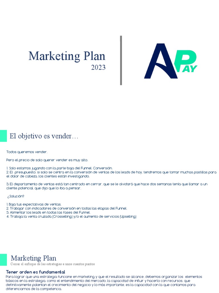 Plan de Marketing 2023: Estrategias y ROI | PDF | Marketing | Medios de ...