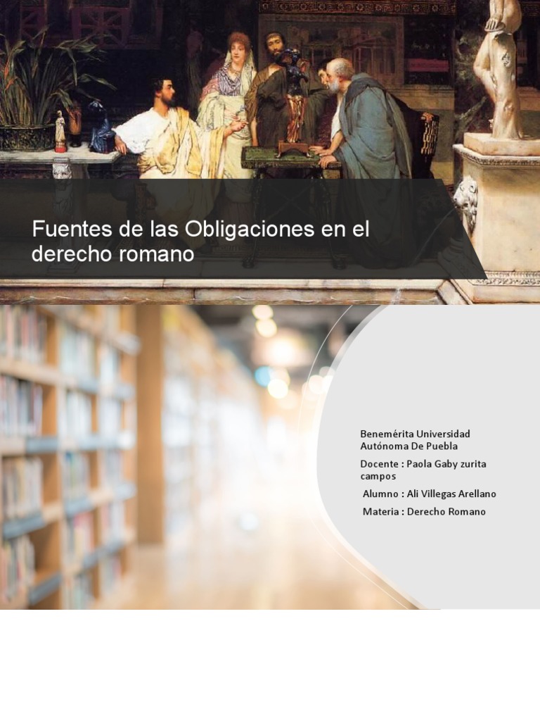 Fuentes de Las Obligaciones en El Derecho Romano | Descargar gratis PDF ...