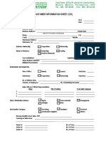 Customer Information Sheet (Cis) : (Maximum of 35 Characters Including Space)