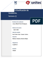 Tarea 9.1clasificación de Incoterms.: Semana: 9