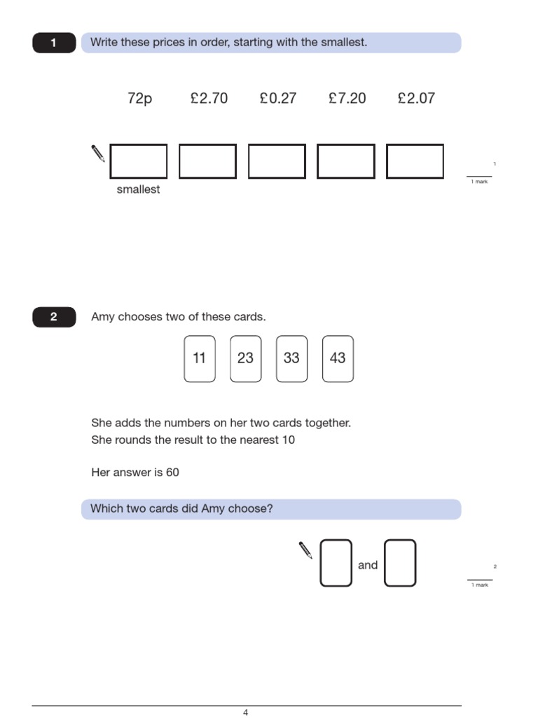 2010 Maths Test A1 | PDF | Cooking, Food & Wine