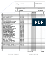 Registro de frequência de alunos do 7o ano