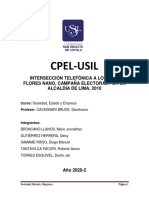 Cpel-Usil: Intersección Telefónica A Lourdes Flores Nano, Campaña Electoral Por La Alcaldía de Lima, 2010