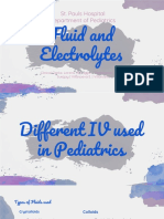 Fluid and Electrolyte Therapy in Pediatrics