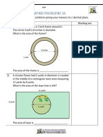 Area of A Circle Word Problems 3a