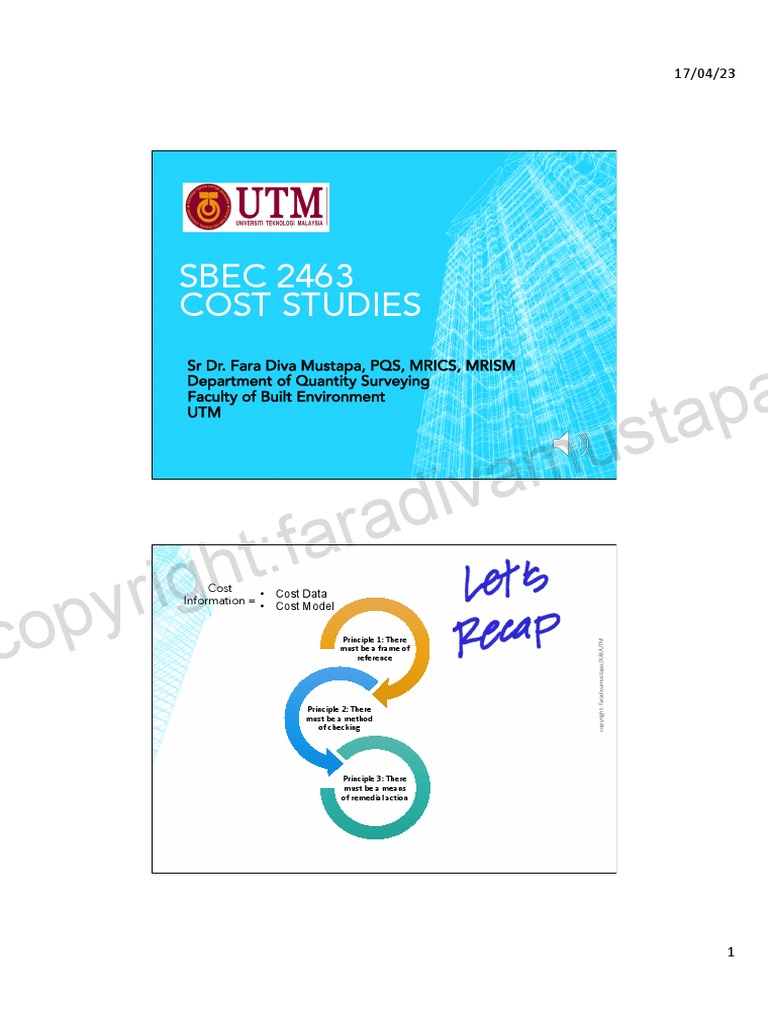 Sbec 2463 cost studies cost data cost model cost information pdf