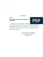 Única Hoja Clave F Señor Director Del Archivo General de Protocolos. Guatemala